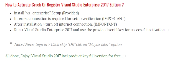 Microsoft visual studio 2017 license key